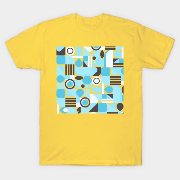 Blue geometric pattern abstract T-Shirt by carolsalazar